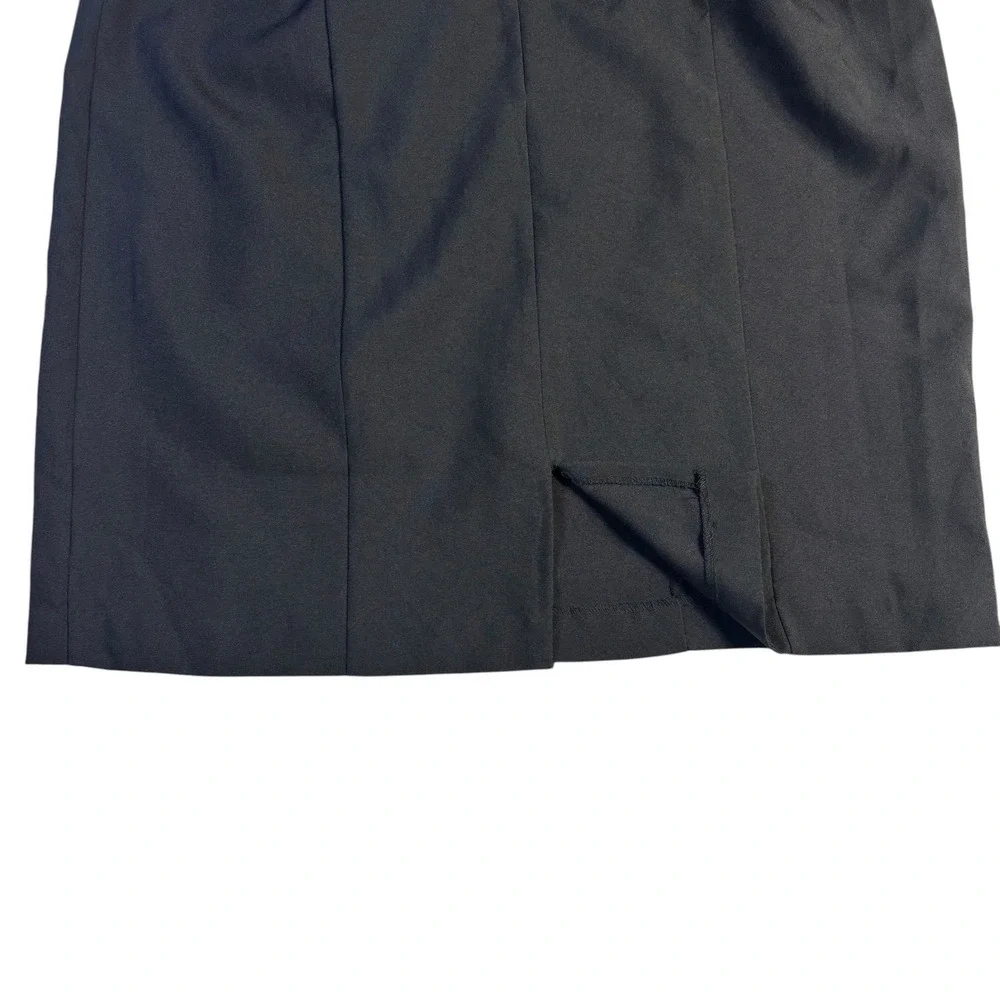 Womens Black Elastic Waist Pencil Skirt Plus Size 16W Business Workwear